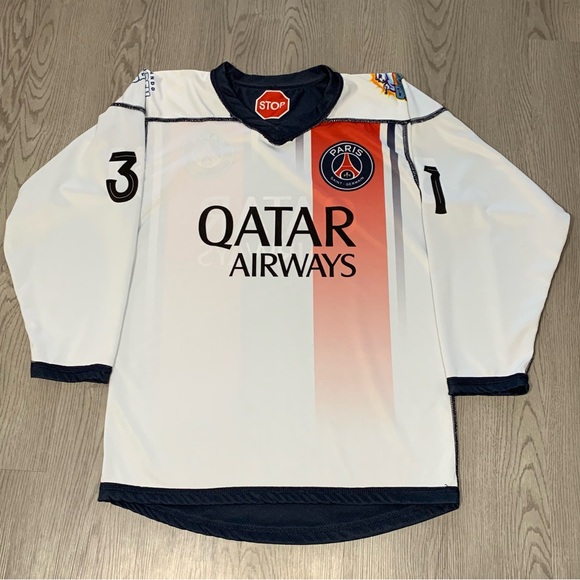 Orlando Ice Den Solar‎ Bears Qatar Airways PSG Reversible Hockey Jersey Small - Picture 6 of 7